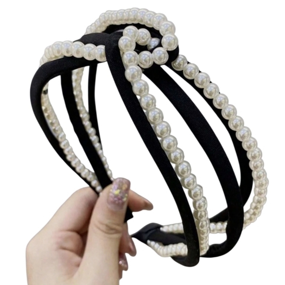Vero Black and Pearl Headbamd